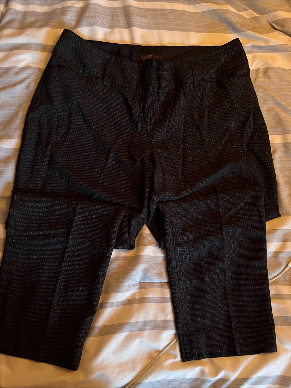 The Limited Black Ankle Cropped Dress Pants